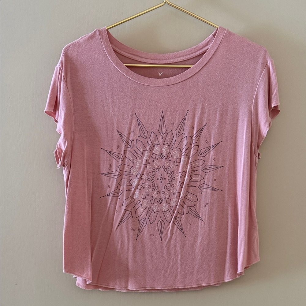 American Eagle Soft and Sexy Boxy Cropped Tee